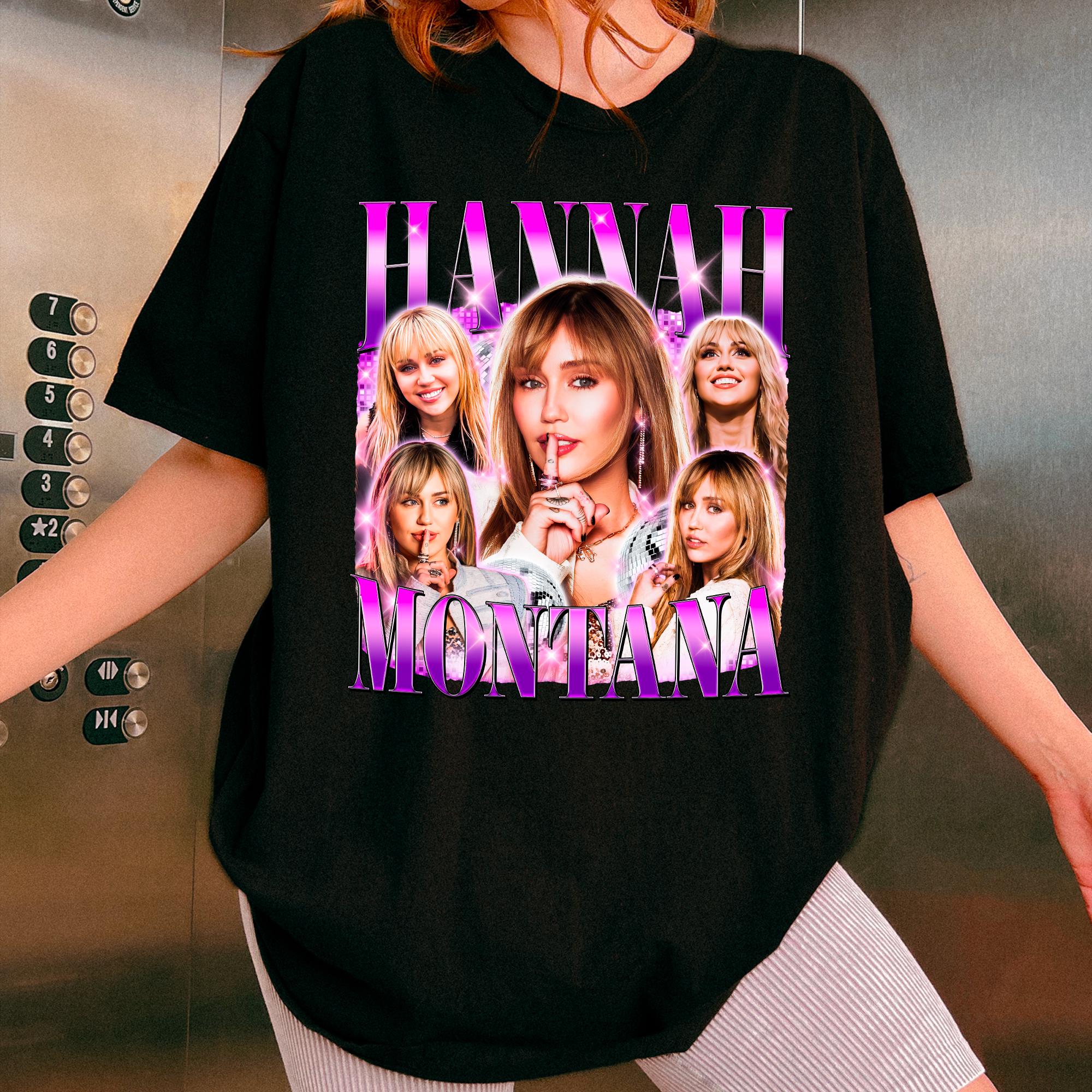 

Hannah Montana Vintage Collage TShirt 2026 Summer Unisex Women 90s Y2K Graphic Tee Casual Cotton Short Sleeve Top S