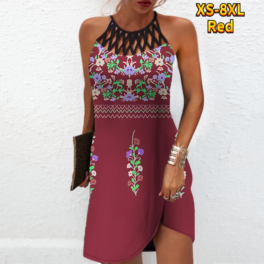 Летнее модное сексуальное платье без рукавов — фото 11