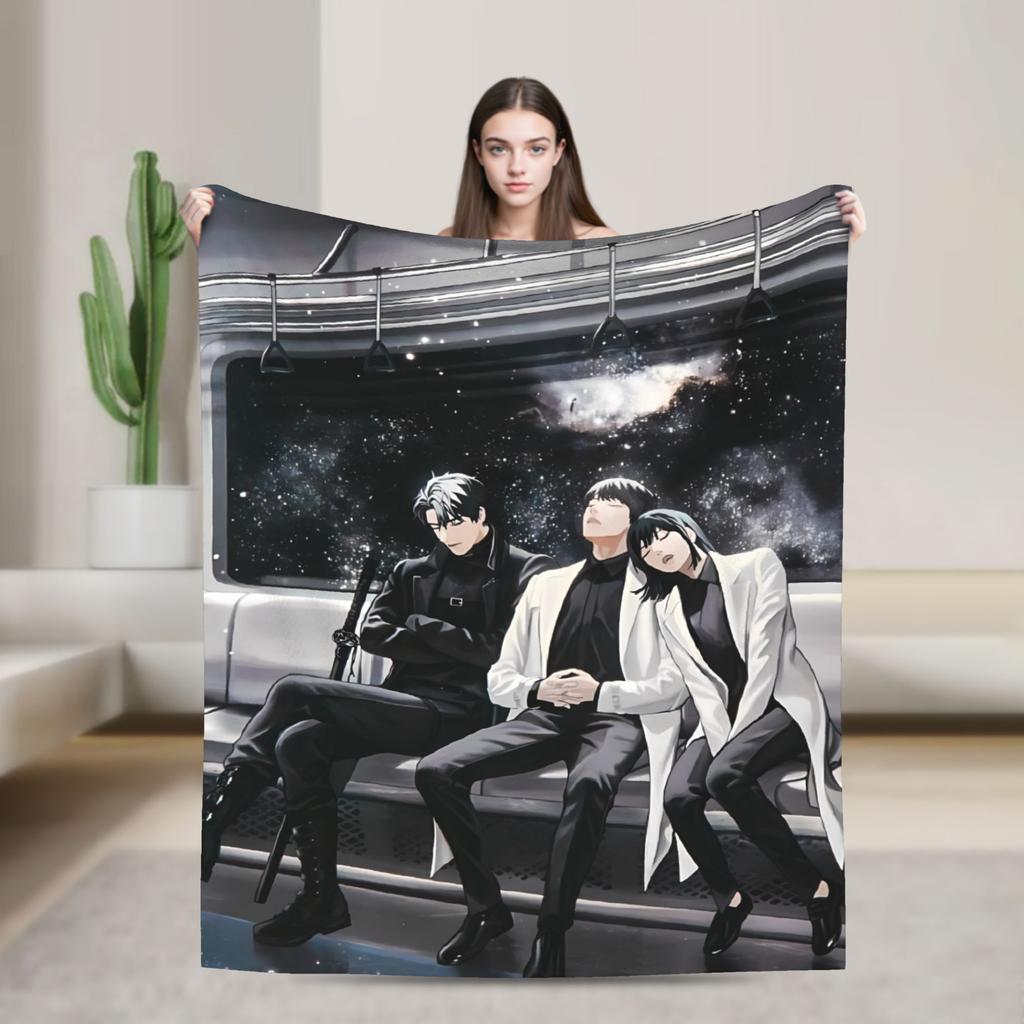 Omniscient Reader Viewpoint Yoo Joonghyuk Warm Blanket Travel Plush Throw Blanket Funny Home Decor Flannel Bedspread Bed Cover