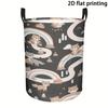 1pc, 2D Flat, Dirty Clothes Basket, Cartoon Style Cat And Dog Rainbow Pattern, Large Capacity Storage Basket with Handle, Home Decoration/Storage Supp