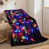 Bunte Lichterketten Aufdruck Decke Schlafzimmer Decke für Wohnzimmer Sofa Mittagspause Weiche Decke für Freund's Festival Geschenk
