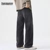 Mark Fairwhale Men's American Retro Loose Straight Washed Denim Jeans