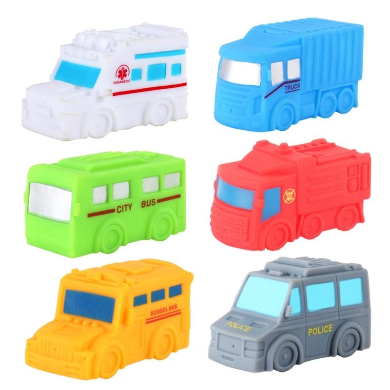 

Baby Bath Time Squirting Vehicle Set of 6 Swimming Pool Beach Bathtub Toy for Kids Entertainment Baby Bathing Car Toy 1