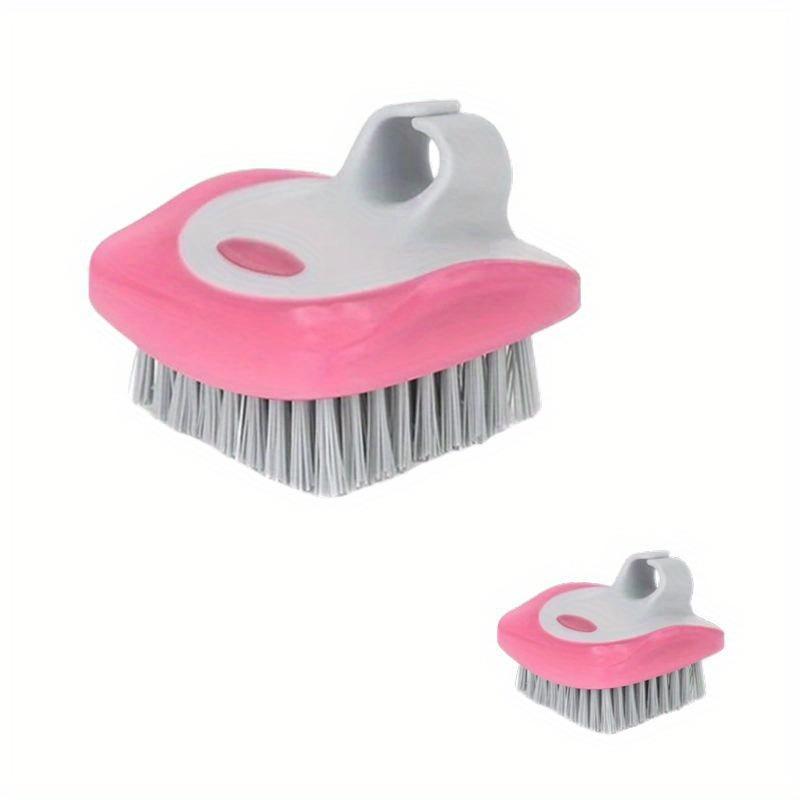 1 PC/2PCS Multi Purpose Vegetable Brush Set Plastic Handle,Non Electric Reusable Fruit and Potato Scrubber with Medium Firmness Bristles,Silicone Edge