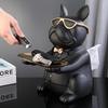 Nordic Bulldog Multifunctional Hand-Painted Tissue Box & Decorative Storage Ornament