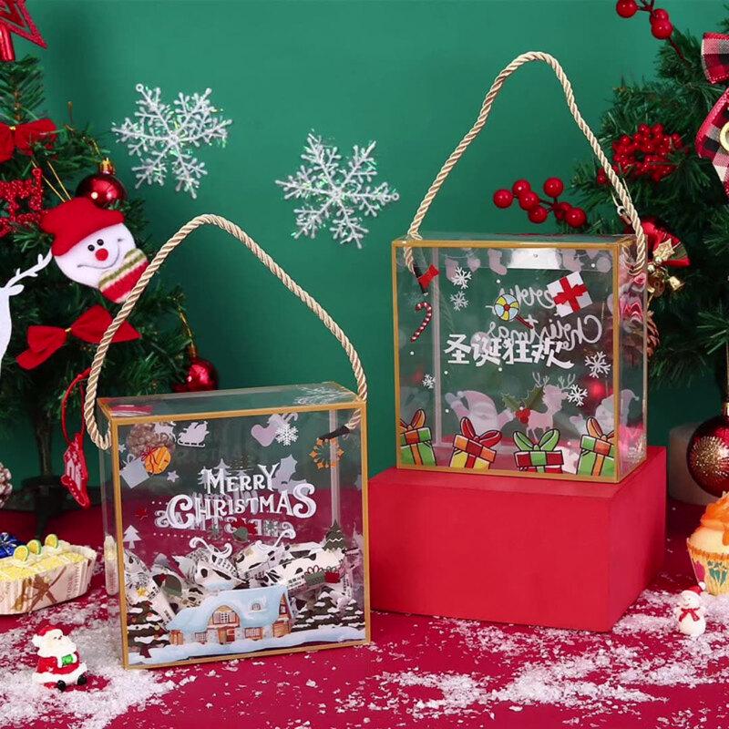 

Christmas Clear Portable Gift Box