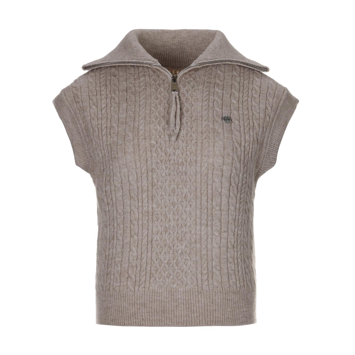 Raub Half-Zip Knit Vest_Beige Beige/F
