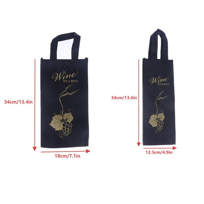 1 szt. Jednogałęziowe/Dwugałęziowe Włókninowe Torby Prezentowe do Pakowania Czerwonego Wina, Materiałowa Torba na Zakupy do Przechowywania, Wielokrotnego Użytku, na Imprezę