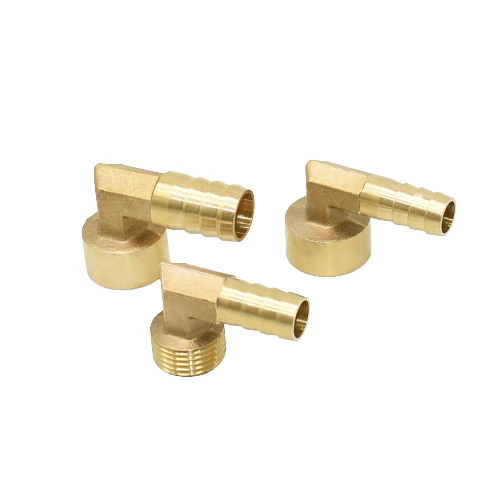12/14/16/19mm Brass Hose Barb Connector Elbow 1/2 Male Female Thread Coupler Copper Water Oil and Air Pipe Fitting
