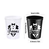 Reusable Grooms To Be Plastic Cups Tumblers Large Capacity Drinking Cups Set for Wedding Reception Decoration 5Pcs