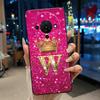 Elegant Simple Crown Initial Letter Case For ZTE Blade A76 5G Soft Silicone Black Case Shockproof Shell ZTE Blade A76 5G Casing