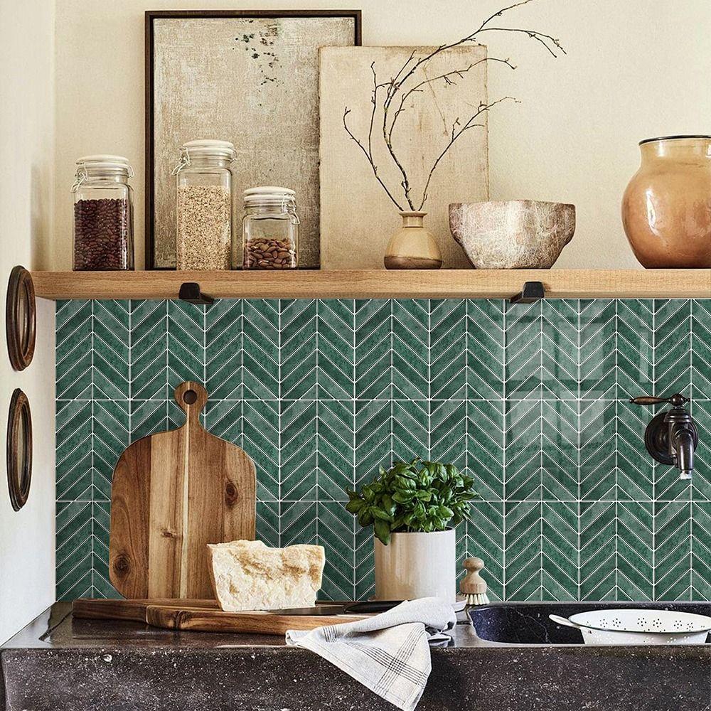 Multicolor Tile Wall Sticker Waterproof 3D Tile 3D Kitchen Wall Paper Self-Adhesive Peel-and-stick Decorative Stickers