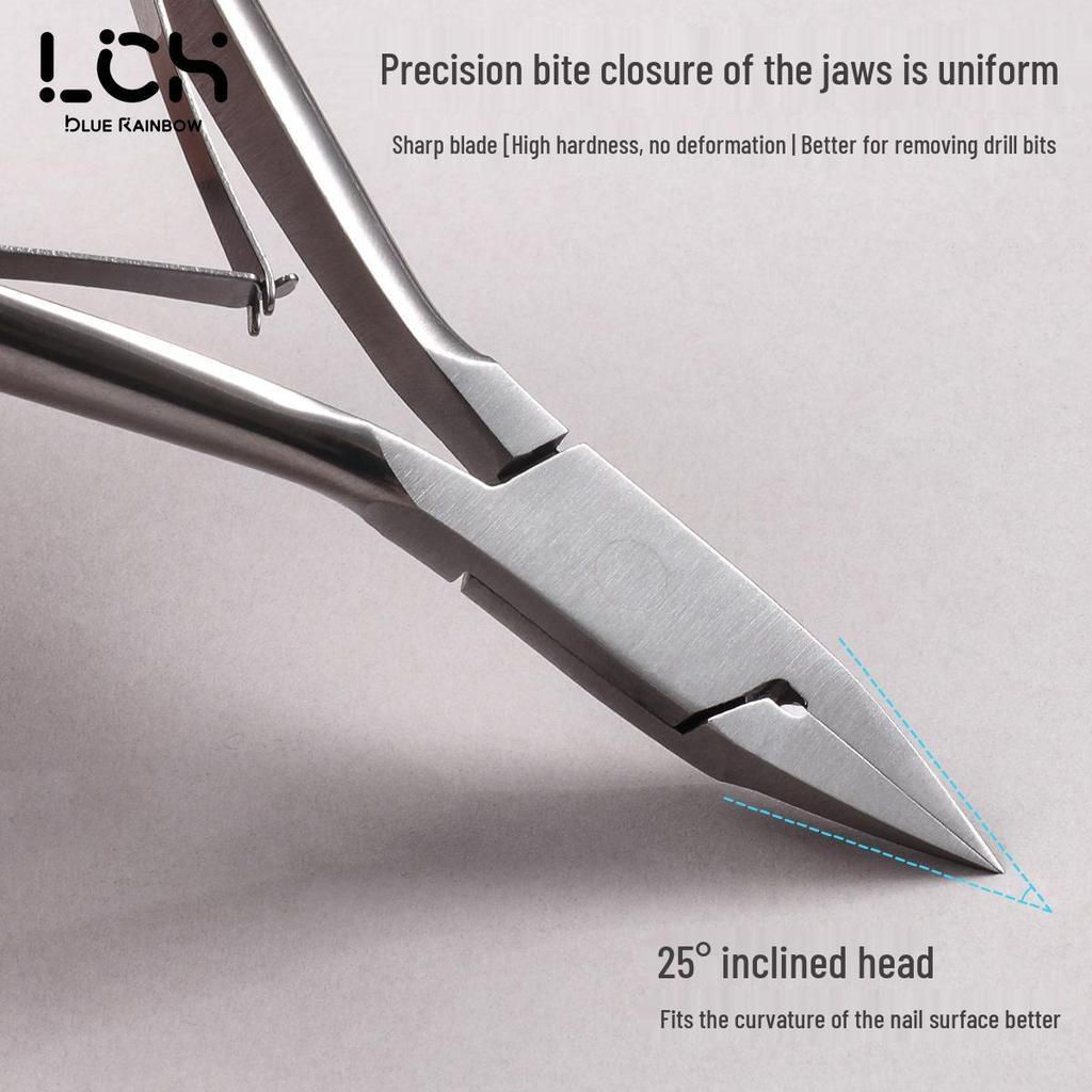 Eagle Beak Nail Clippers for Ingrown & Thick Nails - Straight Jaw Pliers with Drill Removal