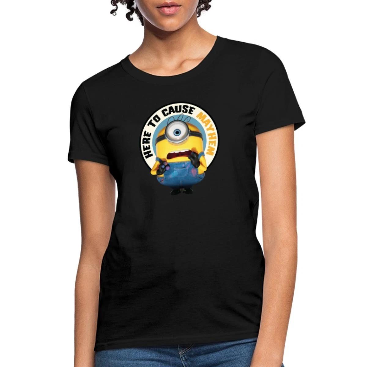 Minions Quote Here To Cause Mayhem Women s T-Shirt XL