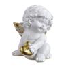 Baby Angelic Holding Heart Statue Love Expression Resins Cherub Sculpture Figurine for Home and Office Tabletop Decors