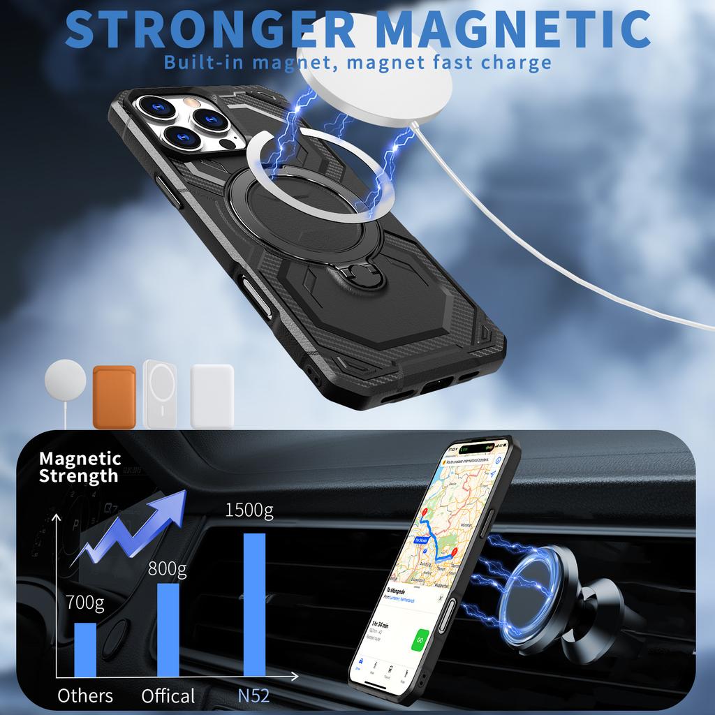 Winner for IPhone 16PRO Rotating Stand Phone Case Anti Shock and Anti Drop Matte for Apple 16E Case
