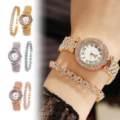 Fashion Roman Patterned Diamond Inlaid Women's Watch Women's Watch Quartz Watch Bracelet Watch