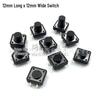 Direct Plug Tactile Switch, Four-Pin DIP, Sizes: 12x12x4.3-12MM