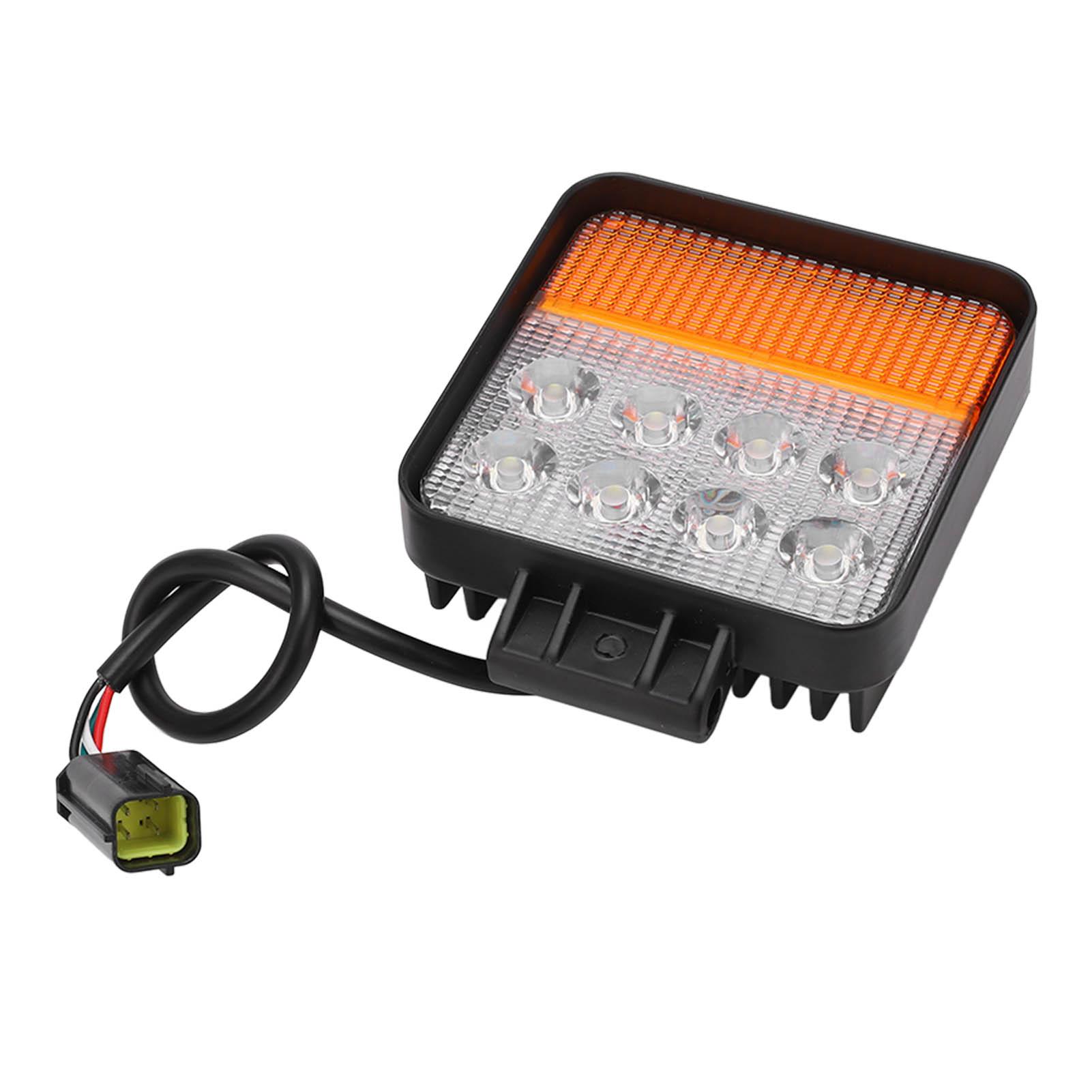 LED Trailer Light Super Bright Aluminum Alloy Rust Proof Square Security Tow Light DC10‑80V Aluminum alloy