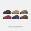 Forward Hat Men's Spring Summer British Vintage Peaked Cap Letter Embroidered Beret Sun Hat Newsboy Hat
