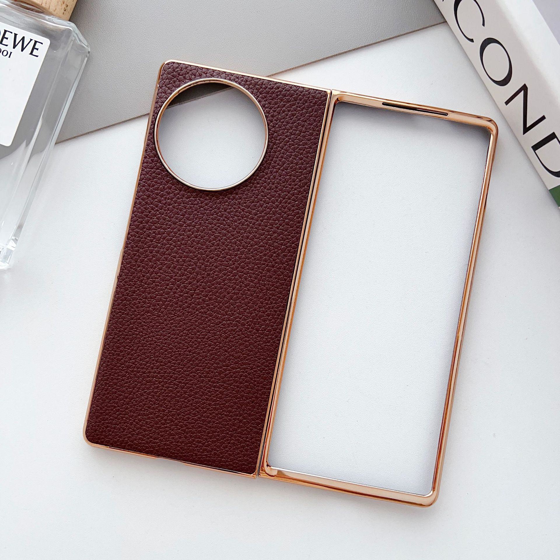 

OPPO Find N2 Flip Case: Electroplated Litchi Pattern Full-Cover Folding Screen Protector Find N2