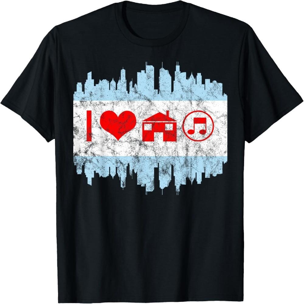 Футболка с флагом диджея Chicago House Music XXXXXL чёрный