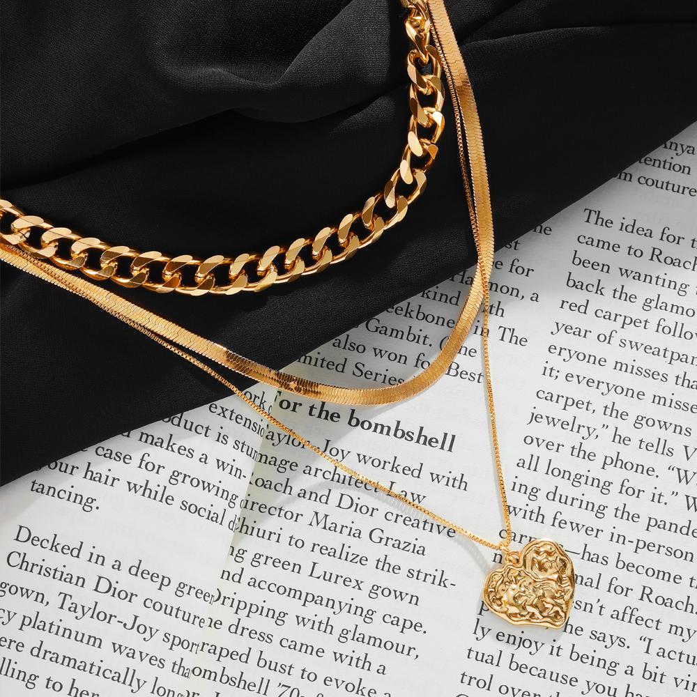 Set de 3 piese Colier Boemia Femei Colier Vintage Lanț de aur Colier de modă Pandantiv Colier Boem Bijuterii