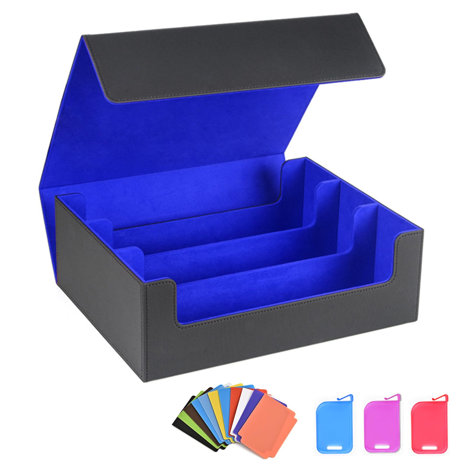 

smine Deck Большой Альбом для Коллекционных Карт Хранение Карт Вмещает 1800 Коллекционных Карт Магнитные Кубики ПУ для Коллекционирования Кейс для Загрузчика, Вместимость, Кейс, Коробка, Кейс, Карты,