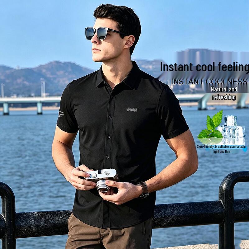 JEEPPOLO Men s Summer Casual Polo Shirt 4XL