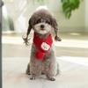 Santa Claus Dog Knitted Scarf Collar Adjustable Christmas Pet Bandana for Small Medium Large Dogs Holiday Gifts