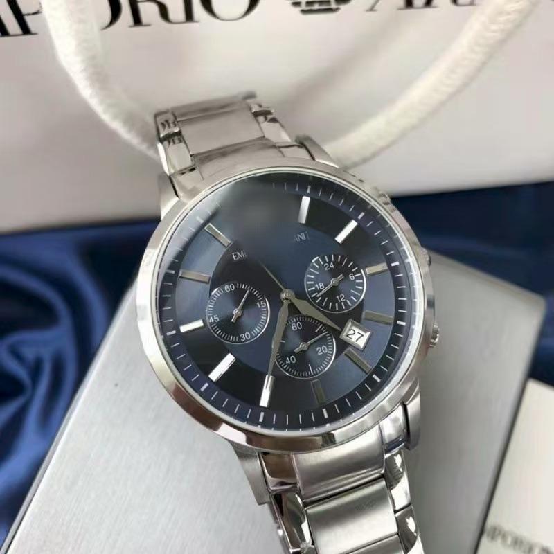 Arma pointer three-eye multi-functional business quartz watch fine steel belt quartz watch men