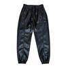 Men's Plush Thickened Leather Motorcycle Pants - Windproof, Warm, Casual Leggings for Autumn and Winter