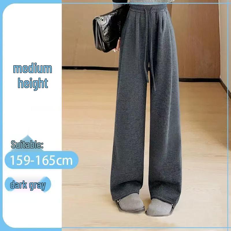 

Women s High Waist Slimming Plush Wide-Leg Pants - Warm, Versatile, Casual M 40-50 kg