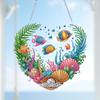 Acrylic Special Shape Love Peacock Rhinestone Diamond Art Pendants Diamond Painting Hanging Pendant for Garden Window Decor