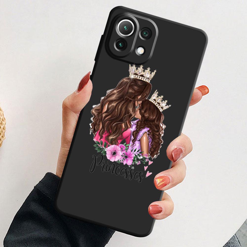 

Роскошный черный женский чехол для Samsung Galaxy A22 S21 A72 S22 A32 Note 20 Ultra 10 Plus 8 9 S20 Модный чехол для девочек Super Mom baby Samsung Note 8