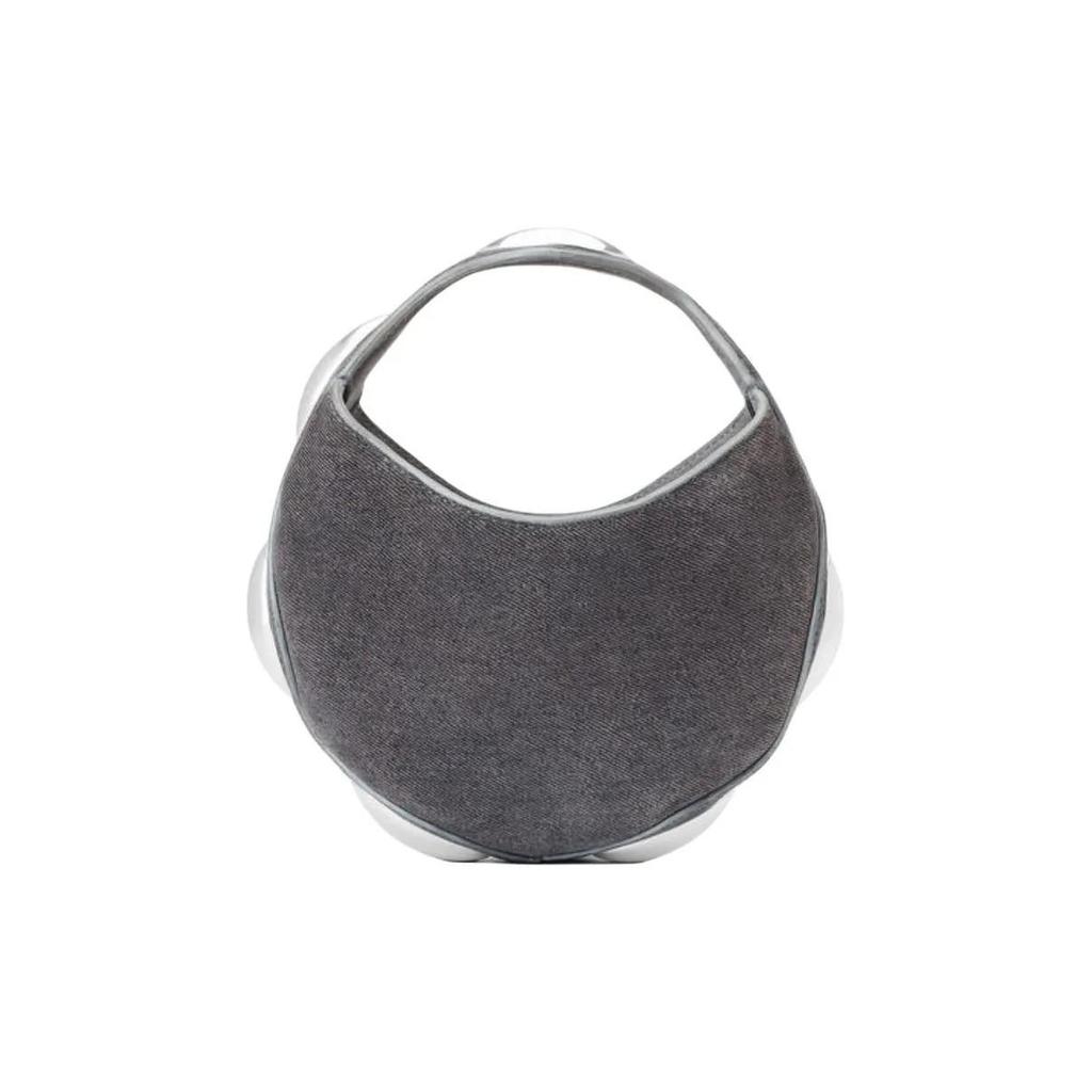 Alexander Wang Domed Metal Clasp Closure Calfskin Handbag Women's Gray
