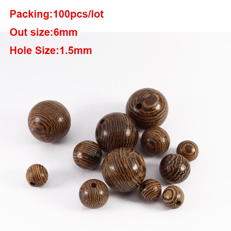 

New Natural Brown Wooden Beads Round Stripes Loose Spacer Wood Beads Abacus Beads For Diy Jewelry Makings Necklace Bracelets