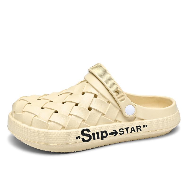 

Baotou slippers men s summer 2025 new hole shoes couple beach deodorant non-slip thick-soled slippers men s outer wear 45