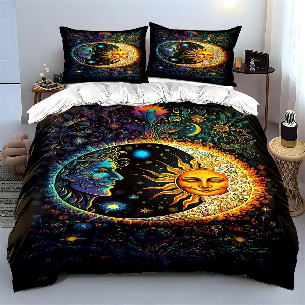 Sun, Moon, and Stars. Bedding Sets Duvet Cover Sets Duvet Covers Pillowcases(1 * Duvet Cover 2 * Pillowcases Without Duvet Insert)