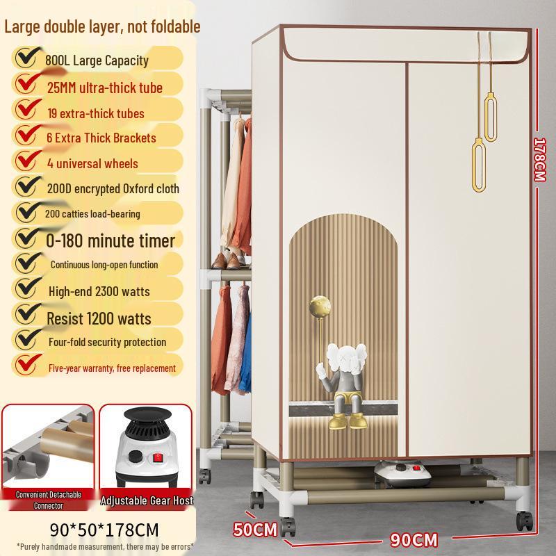 Foldable Three-Layer Clothes Dryer for Home and Dorms