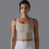 One Cup Tight Height Elastic Solid Color Sports Underwear Vest Running Fitness Yoga Wear Bra