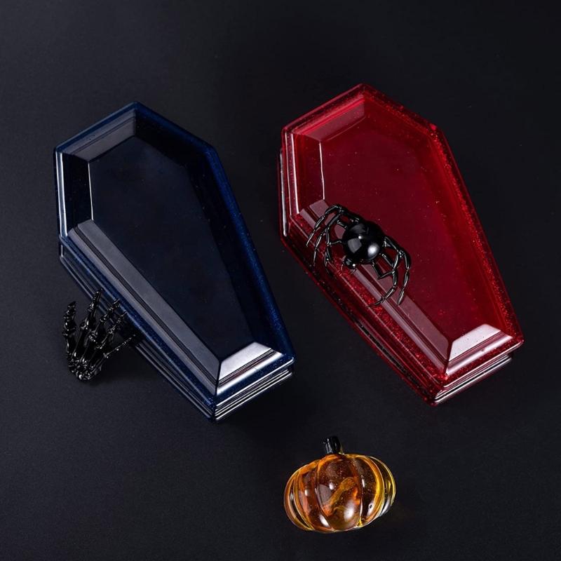 3D Coffin Shape Candle Silicone Mold Epoxy Resin Mold DIY Storage Box Tools Plaster Crafts Making Supplies Non-stick