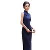 1011 spring and summer new Chinese style elegant temperament Chinese cheongsam traditional side eight buckle cold cheongsam