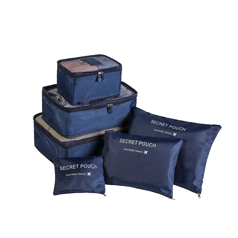 6PCS Travel Storage Bag Set for Clothes Tidy Organizer Wardrobe Suitcase Pouch Travel Organizer Bag Case Shoes Packing Cube Bag