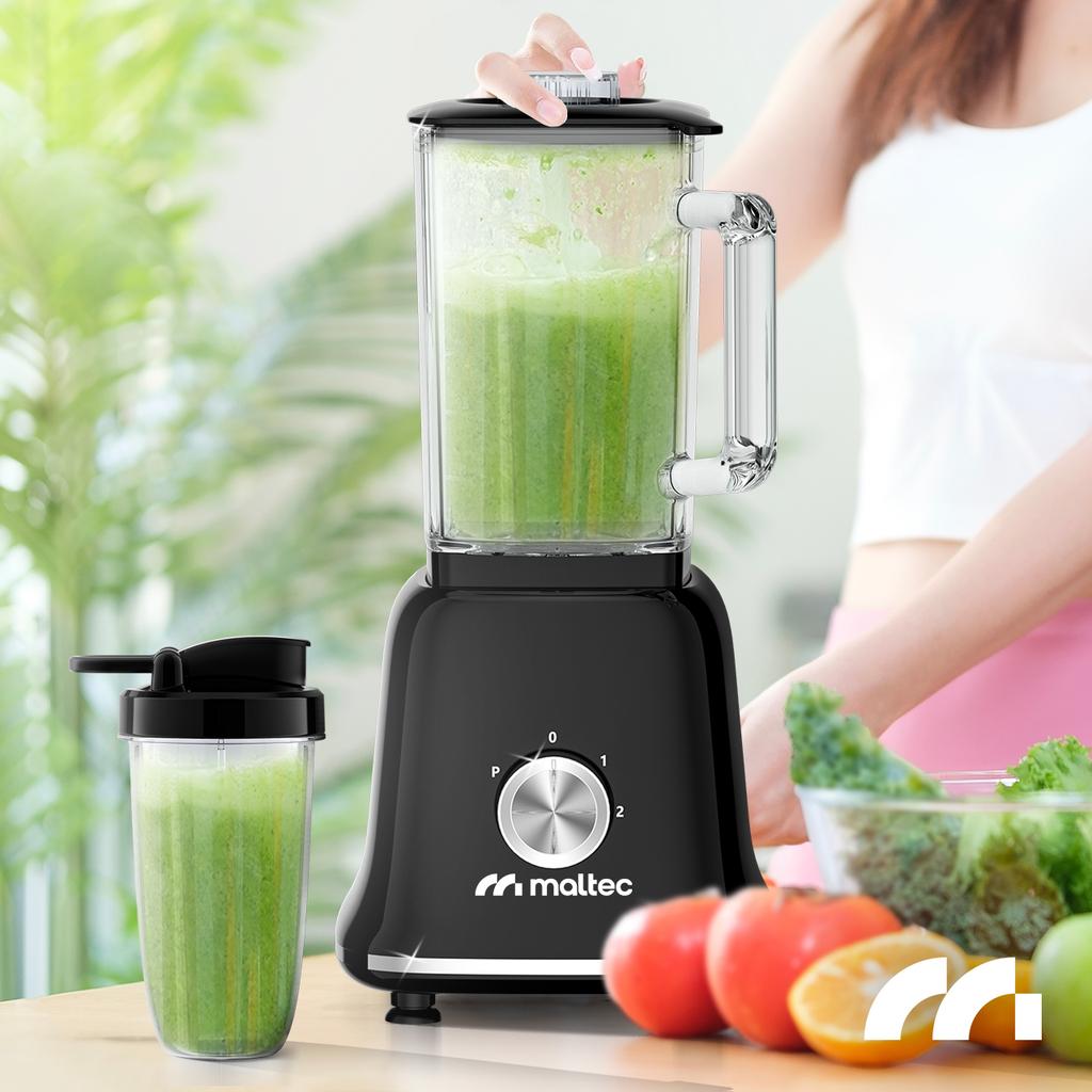 Maltec BL1800W Jug Blender with Grinder and Takeaway Bottles