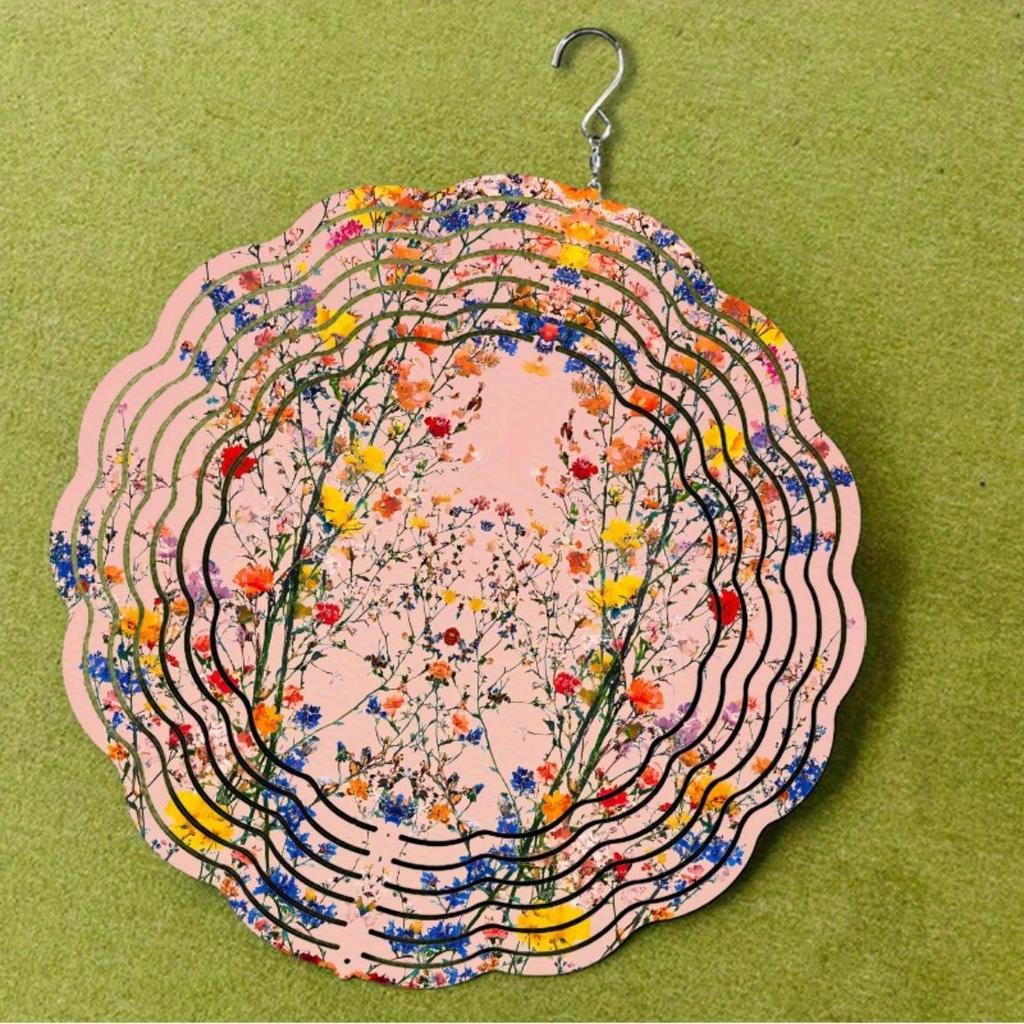 10 Inch Hanging Wind Chime Rotating Design with 360 Hook for Spring Summer Balcony Garden Decoration Unique Style to Enhance Space Atmosphere