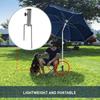 Aluminum Parasol Stand with Ground Spike Heavy Duty Lawn Umbrella Holder Portable Beach Umbrella Base for Outdoor Use