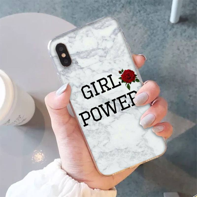 Girl Boss Pink Damen Macht Text Slogan Handyhülle für iphone 13 8 7 6 6S Plus X 5S SE 2020 XR 11 12 mini pro XS MAX