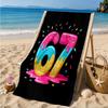 Energy Number 67 Design Beach Towel, Quick-drying, Easy to Care for, Suitable for Both Fitness and Beach Vacations,Sports Essential