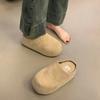Winter Short Plush Women Mules Slippers Casual Shallow Slip On Ladies Comfort Outdoor Platform Flats House Cotton Shoes